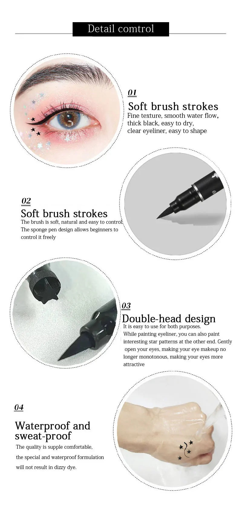 2-in-1 Waterproof Stamp Eyeliner