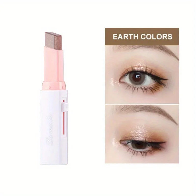 Two-Tone Gradient Eyeshadow Stick | Long-Lasting 3D Natural Eye Makeup