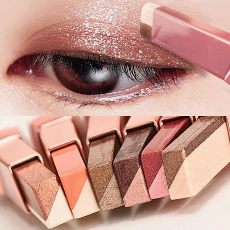 Two-Tone Gradient Eyeshadow Stick | Long-Lasting 3D Natural Eye Makeup