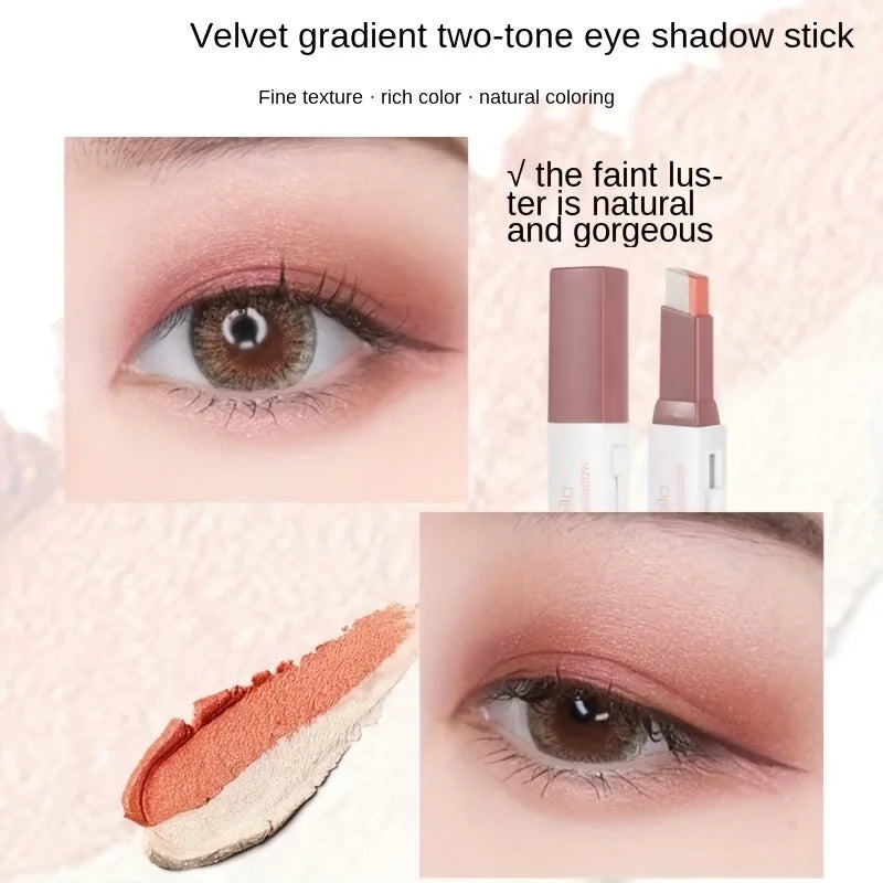 Two-Tone Gradient Eyeshadow Stick | Long-Lasting 3D Natural Eye Makeup