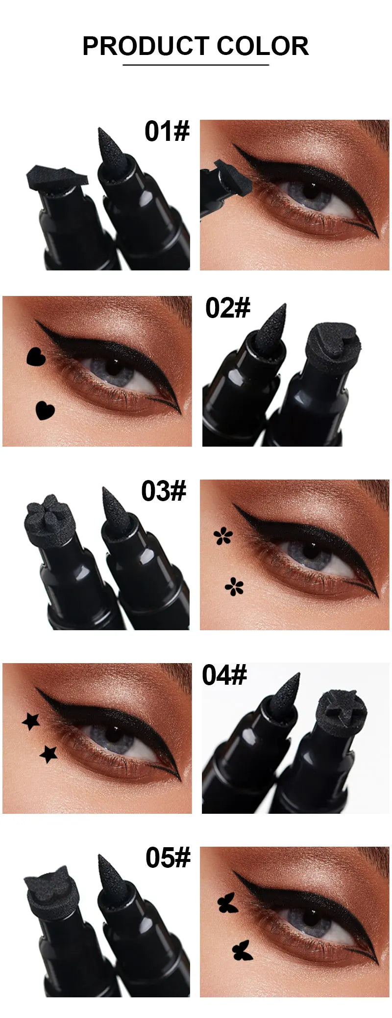 2-in-1 Waterproof Stamp Eyeliner