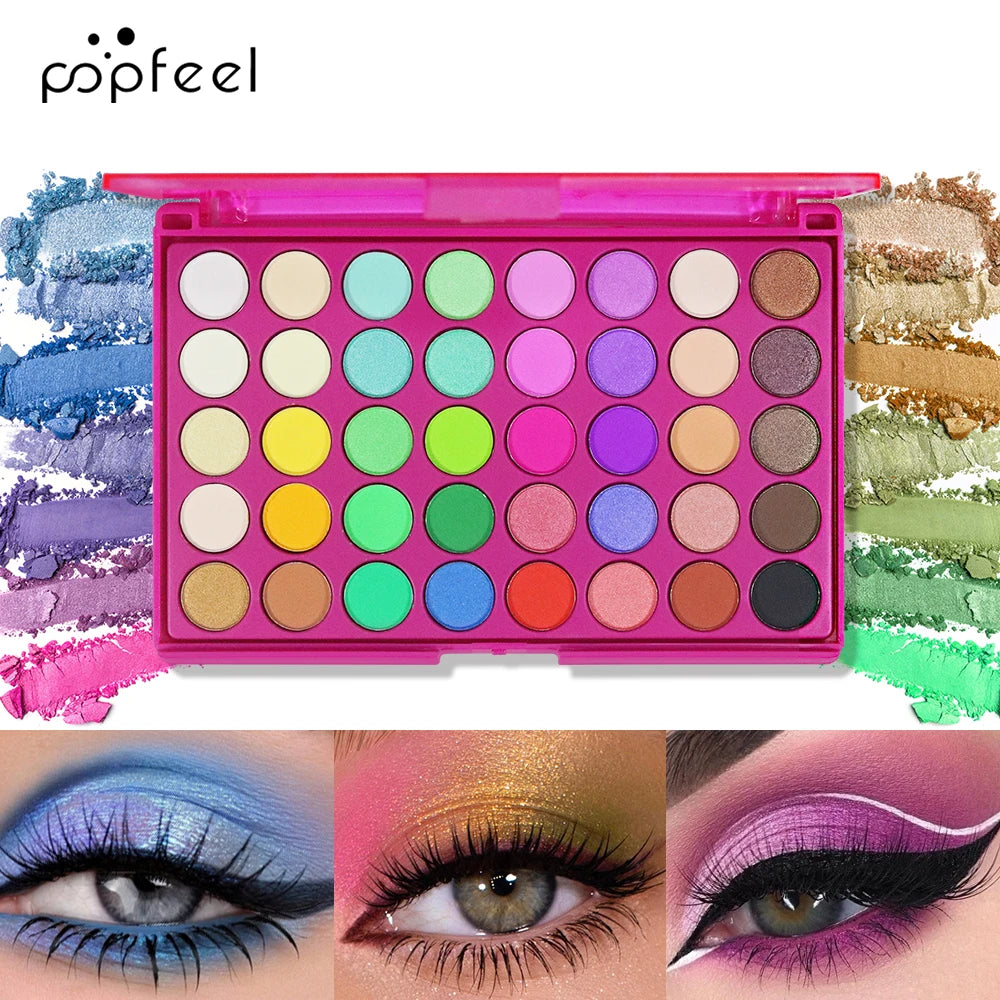 40-Color Eyeshadow Palette: Matte & Shimmer