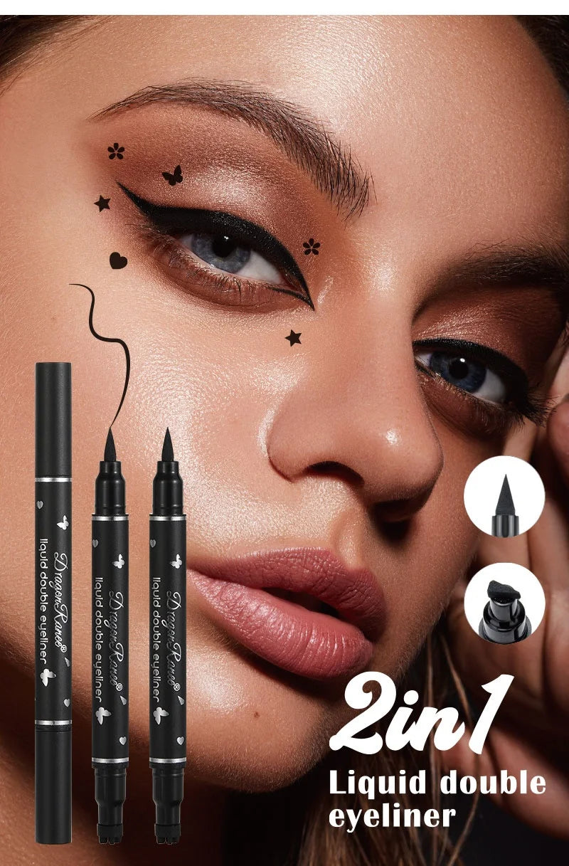 2-in-1 Waterproof Stamp Eyeliner
