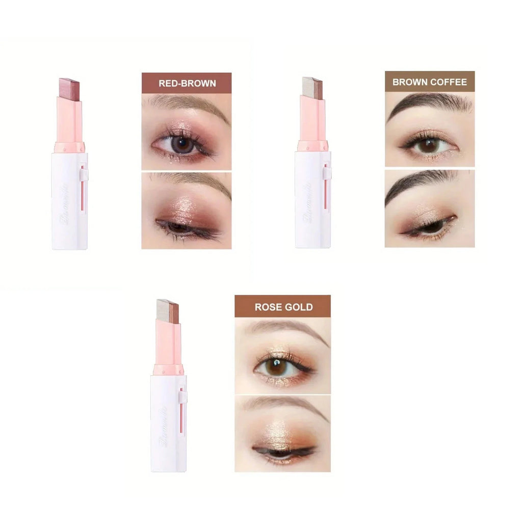Two-Tone Gradient Eyeshadow Stick | Long-Lasting 3D Natural Eye Makeup