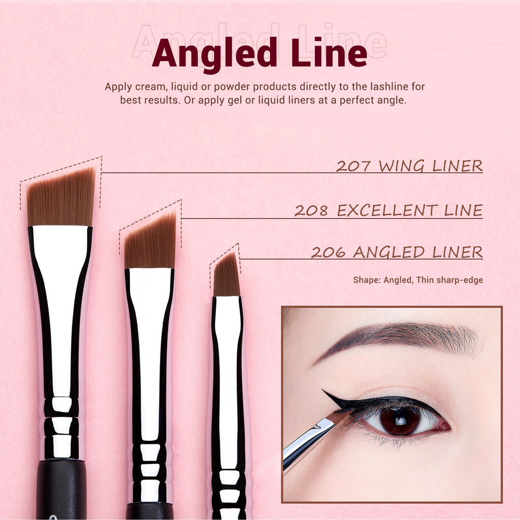 Jessup 11-Piece Precision Eyeliner Brush Set